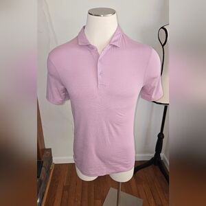 Lululemon Evolution SS Performance Stretch Polo Shirt Pink Heather Men's